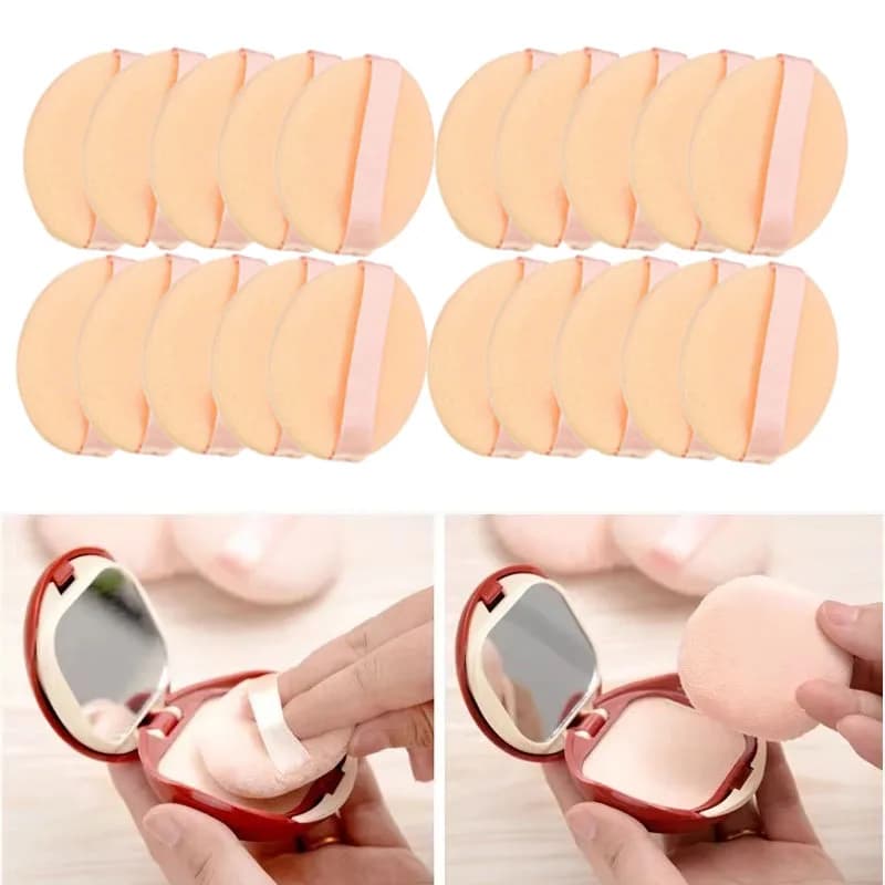 5-40pc professionale forma rotonda viso viso corpo fondotinta in polvere soffio portatile morbido soffio cosmetico fondotinta spugna lotto