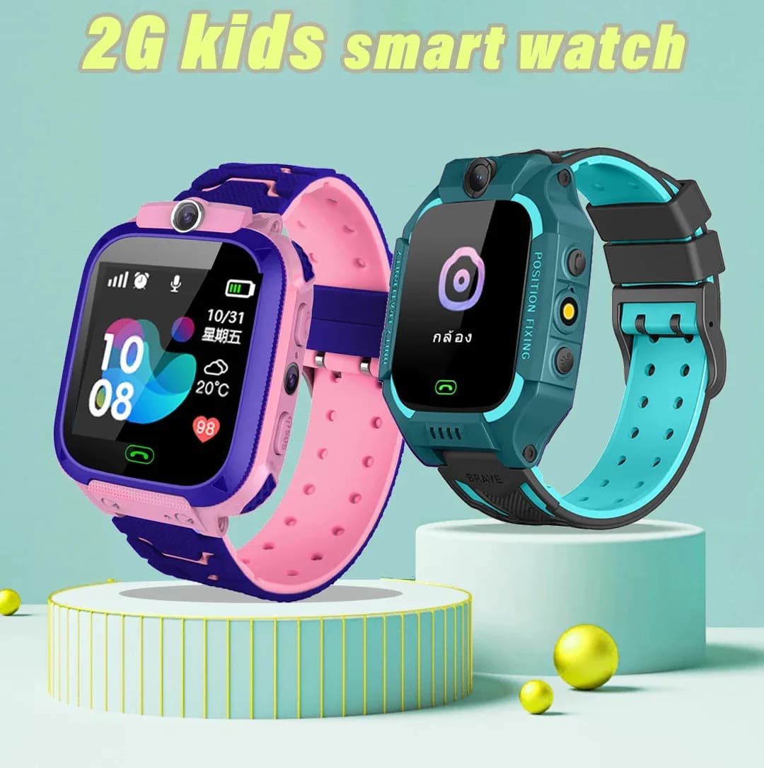 Q12 Kids Smart Watch 2G SOS Call LBS Children's Position Smart Phone Watch Fashion Waterproof Camera Remote Boys Girls Watch Gift