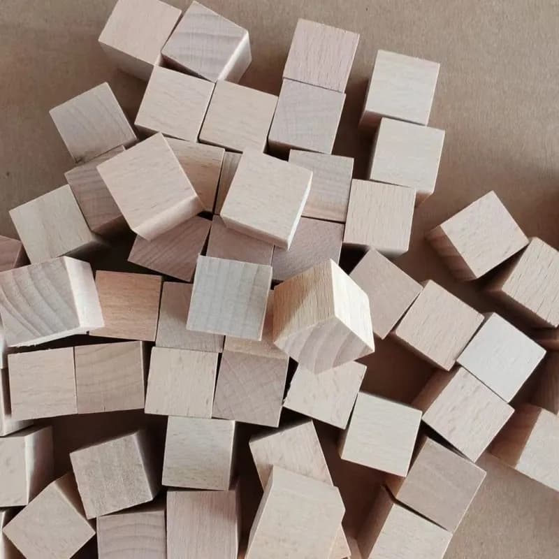 28 blocchi di legno non finiti da 3,5x3,5 cm, per cubi fotografici e decorazioni natalizie