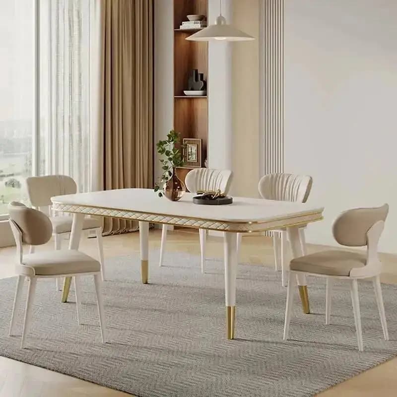 Sedia da pranzo di lusso Dining Century con cuscino, stile nordico moderno, estetica da sala da pranzo, ergonomica, per sala da pranzo, arredamento