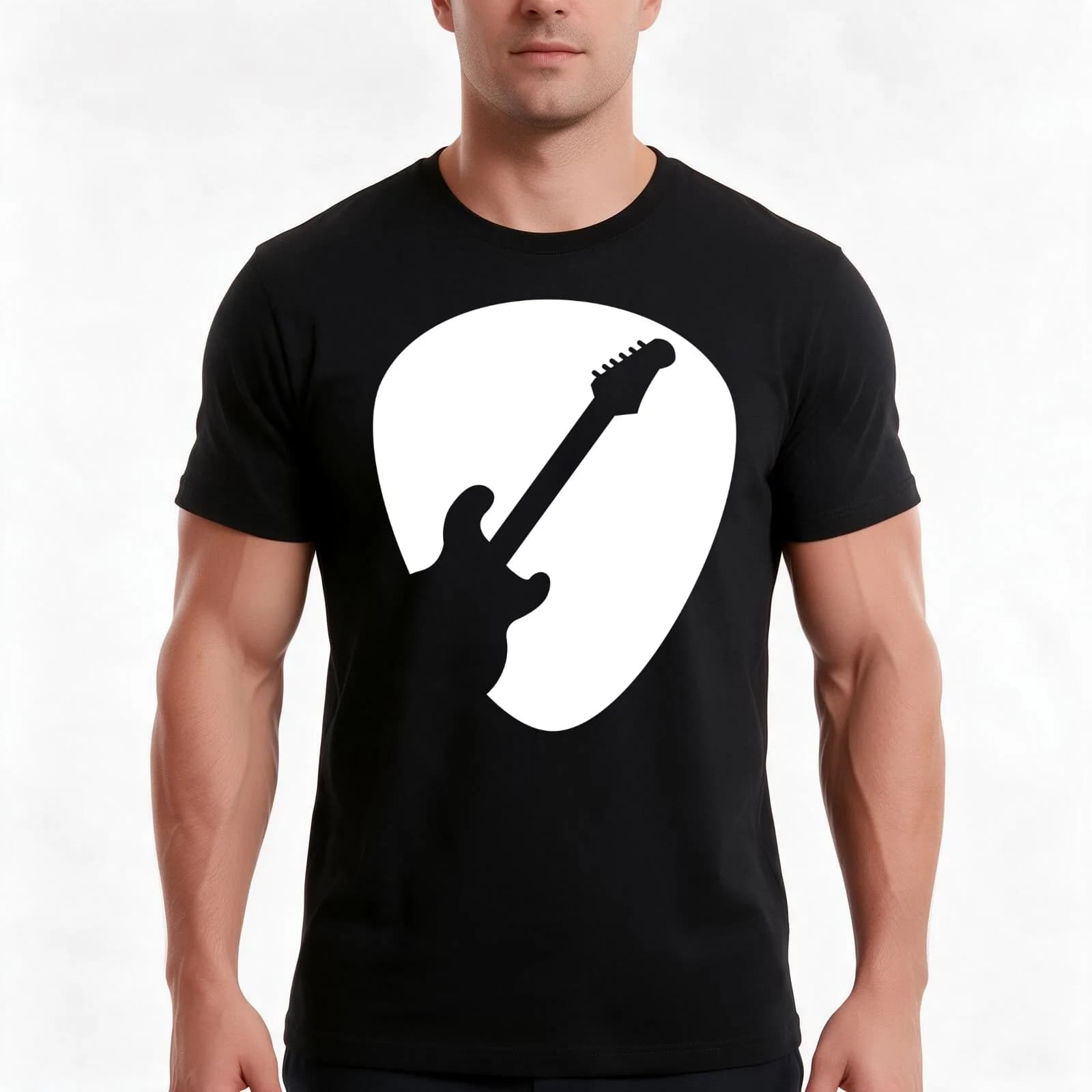 Electric Guitar Pick T Shirt T-Shirt Summer Casual Cotton Tee, Unisex Men Women