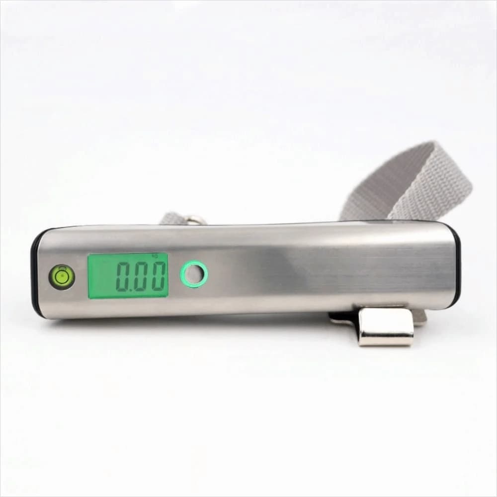 Backlight LCD Display Digital Luggage Scale Stainless Steel Cover Tare Function Travel Baggage Weight Scale Max 50kg