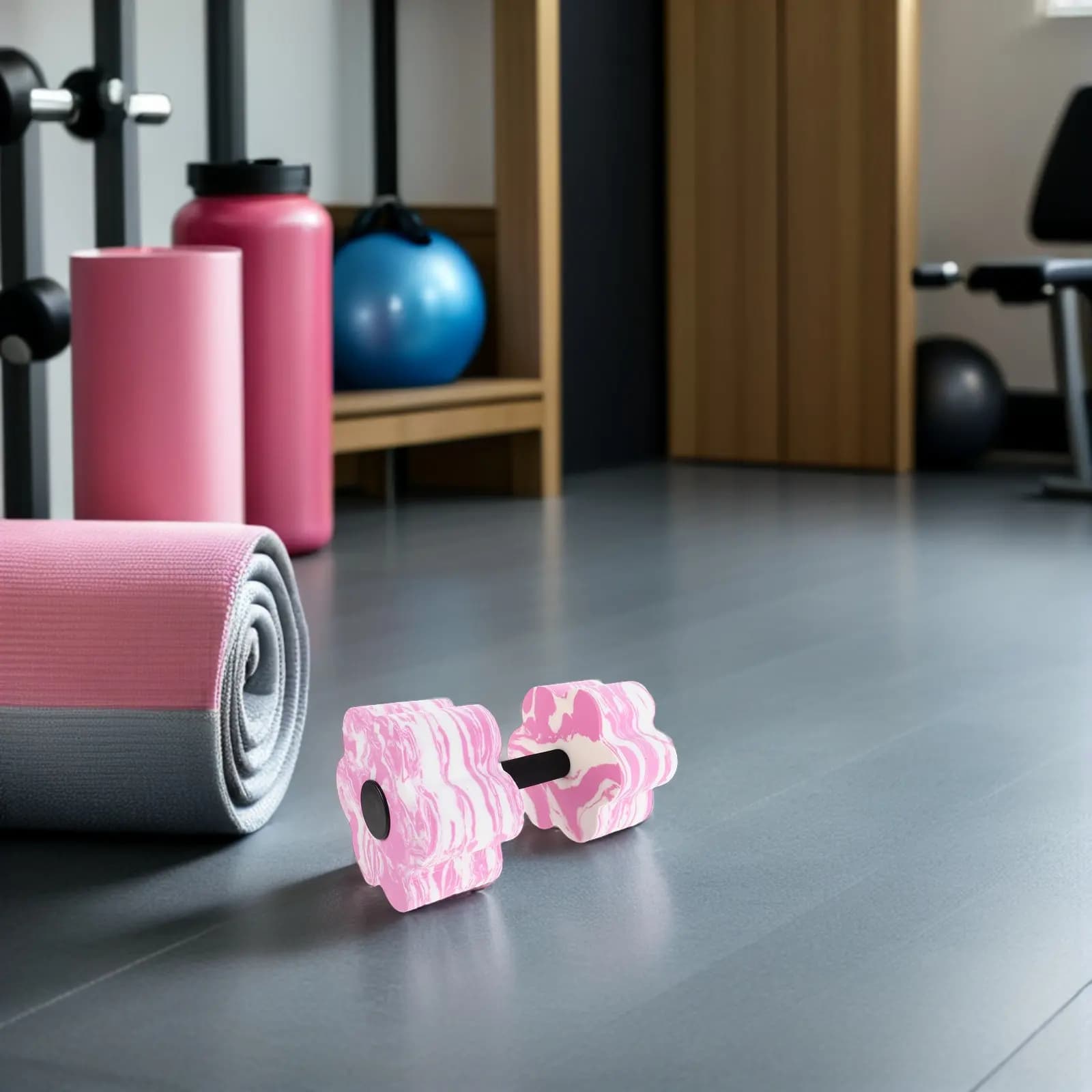 1Pair Water Resistance Dumbbells Aquatic Dumbbell Set Pool Exercise Tools Eva Foam Swim Dumbbells for Pilates
