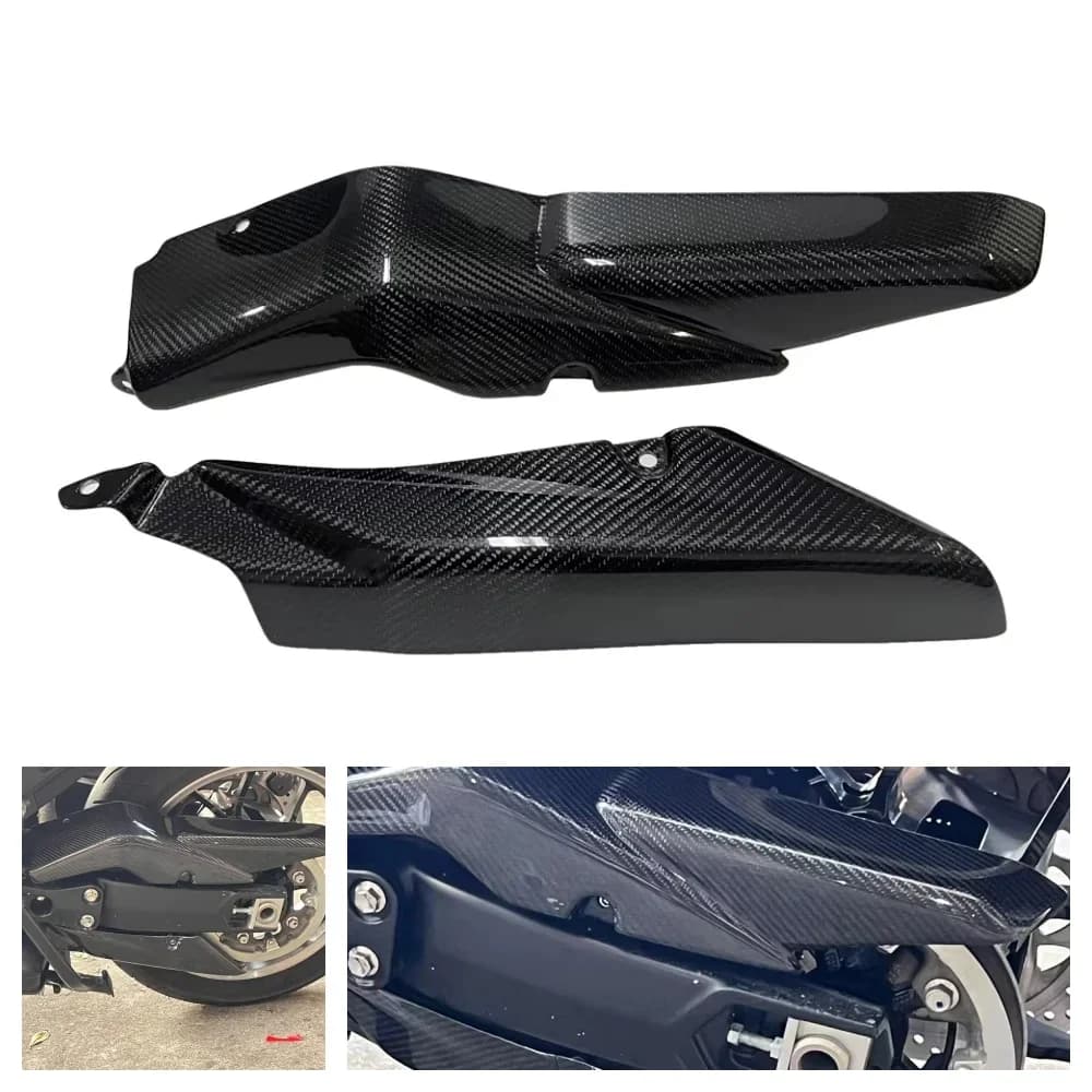 Per Yamaha T-MAX TMAX 560 2023 2024 2025 Catena di Protezione Della Copertura Della Cintura Reale In Fibra di Carbonio Moto Cintura di Protezione Della Copertura Della Protezione