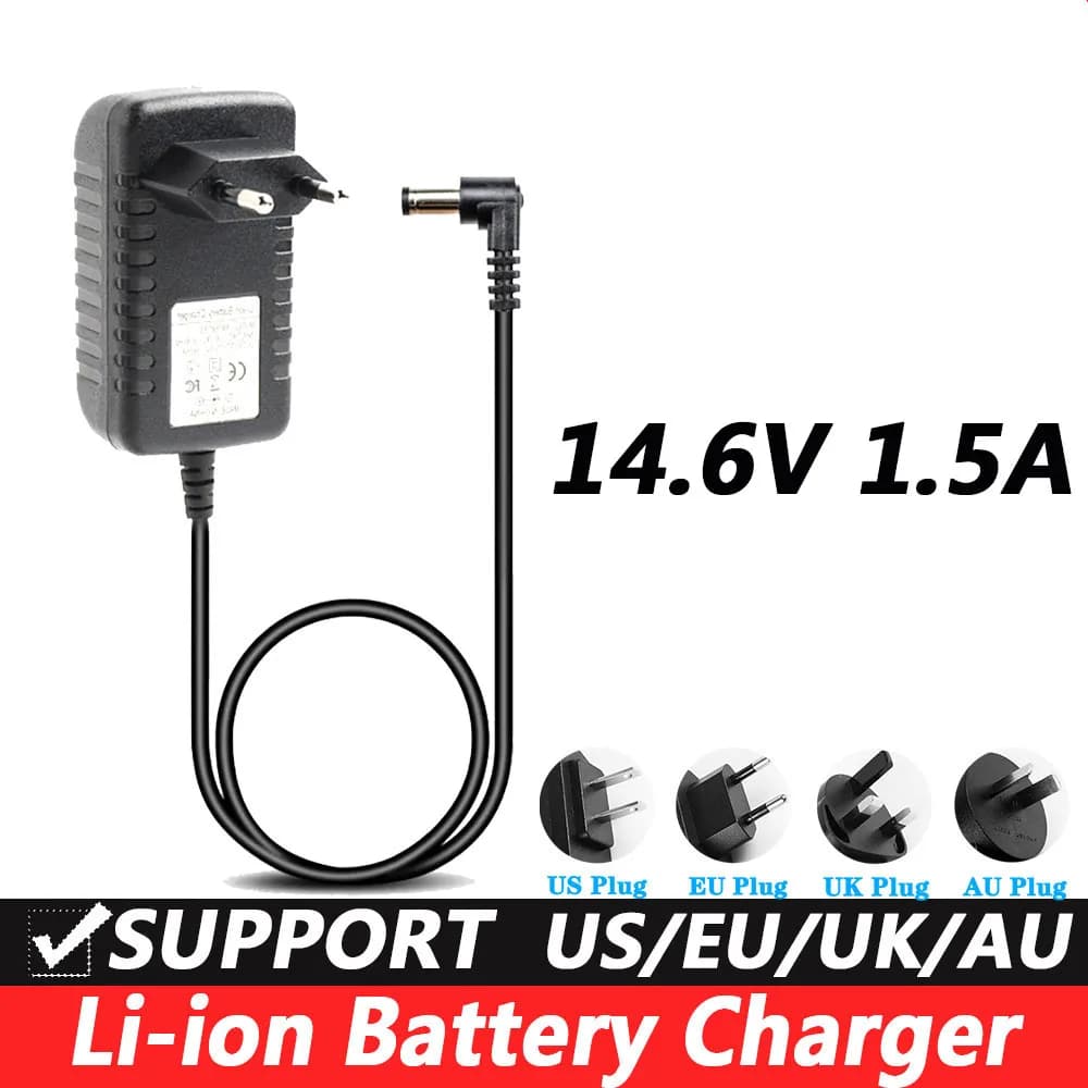 DC 14.6V 1.5A Lithium Charger Electric Trapano Massage Gun Balance Charger Car Charger 5.5*2.1MM EU Plug