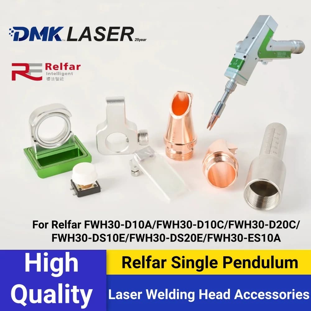 Relfar FWH30-D10A/C Doppio Pendolo Testa di Saldatura Laser assemblaggio FWH30-DS10E Accumulo di Energia Weder Gun parti 25*2mm D20F150 lente
