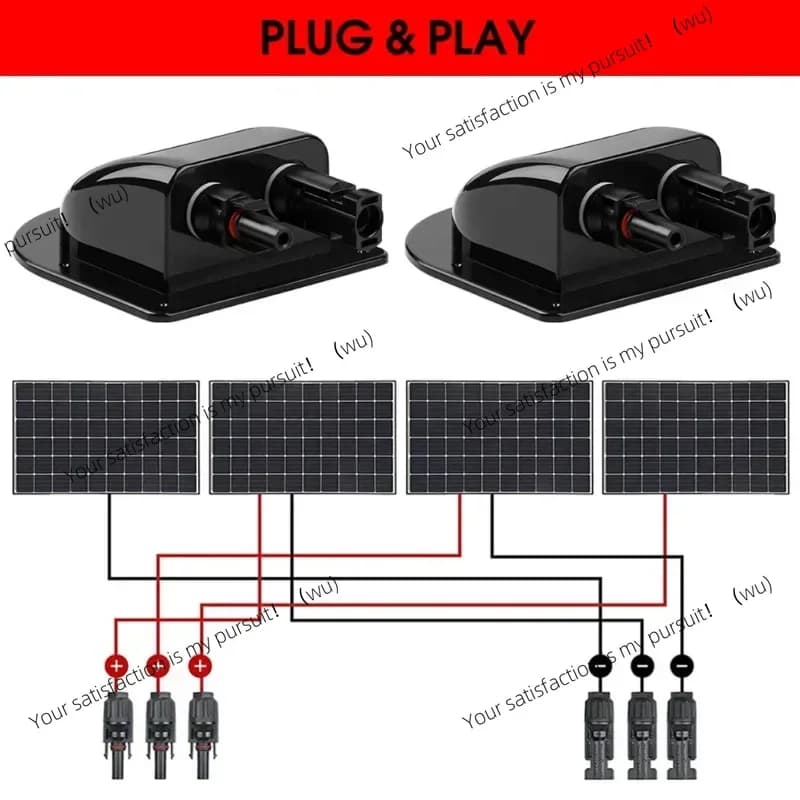 Applicabile alla scatola di giunzione per camper fotovoltaica Connettore per cavo e cavo a doppio foro in ABS, scatola di tenuta per pannello solare RV impermeabile