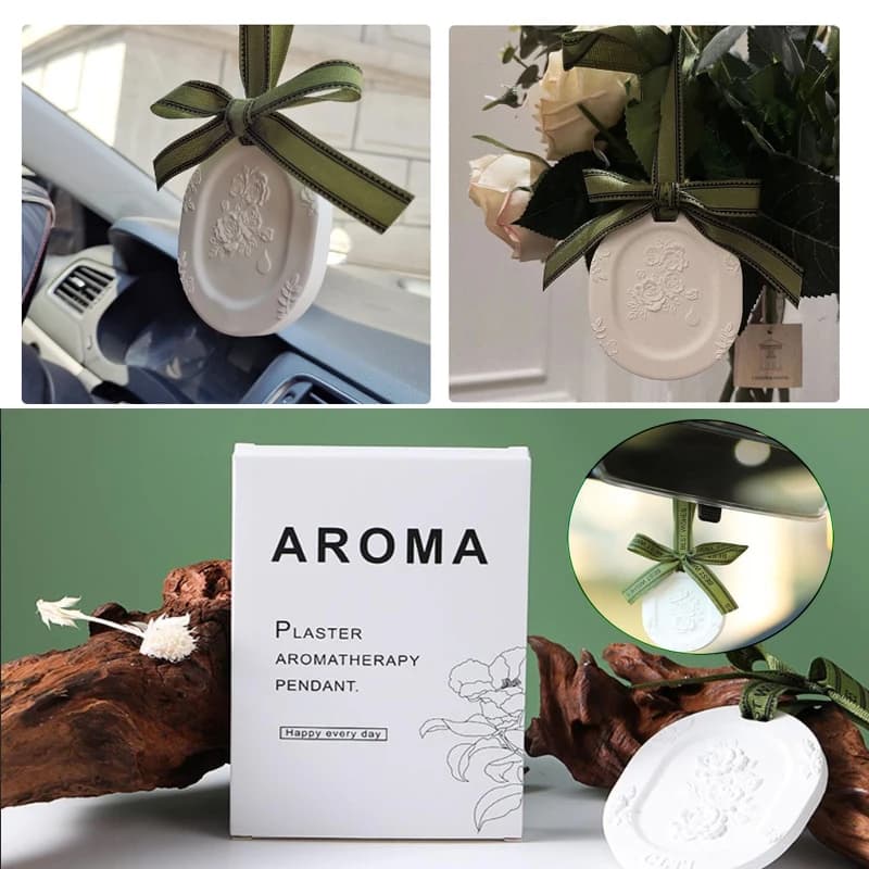 Diffuser of solid aromas chalk embossed flower fragrance Tablet fragrance auto fragrance hanging gift girl companion