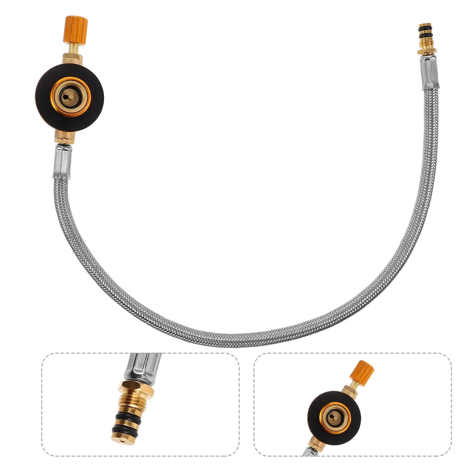 Flexible pipe for burner in Propano from 35 Cm for External cooker, Reliable extension line Ideal for camping, Barbecue, Camper