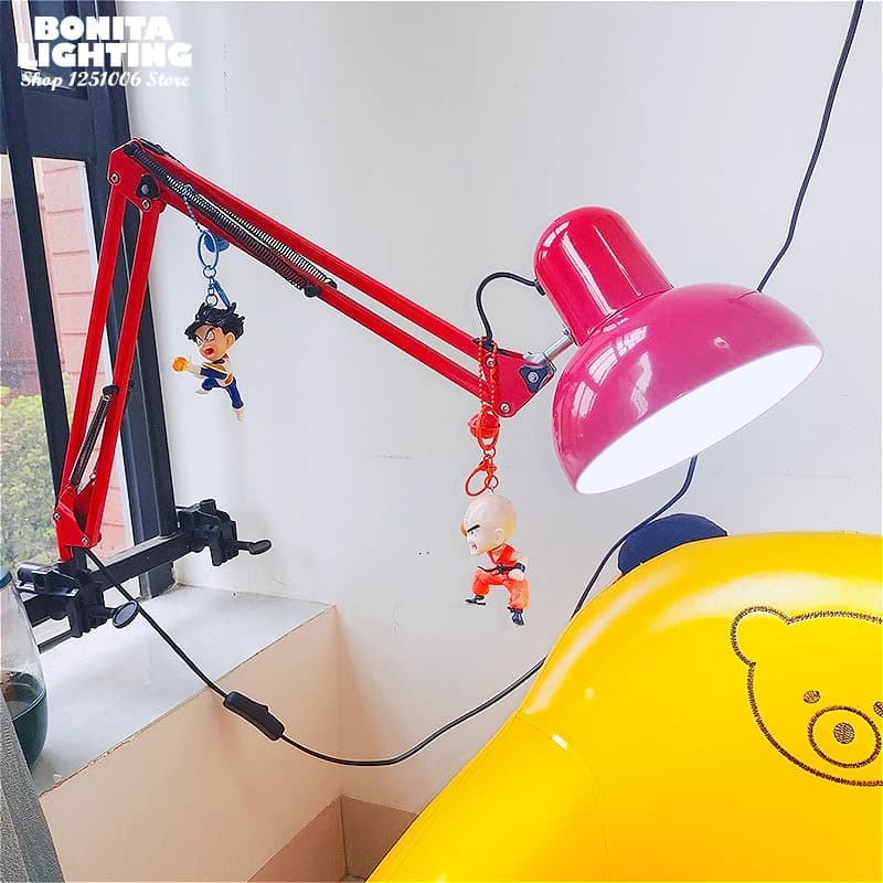 Lampada da scrivania multiuso a LED per protezione degli occhi, lampada da studio pieghevole con morsetto e base - 360 ° Braccio girevole per camera da letto/ufficio/arredamento