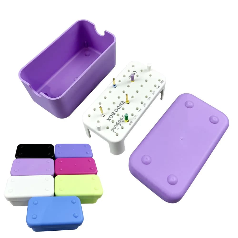 40 Dental holes Endo Box Autoclave Disinfection Case Endo File Holder Disinfection Box Storage Box Organizer Dentista Lab Tool