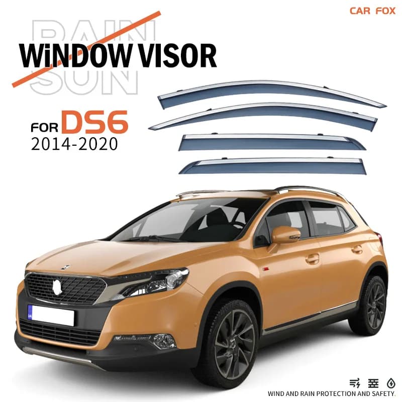 Per CITROEN DS6 2014-2020: Deflettori Parasole per Finestrini Auto, Protezione da Pioggia e Sole, Accessori Auto, Styling Auto