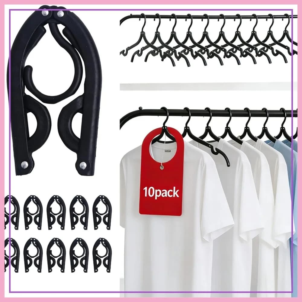 10 appendiabiti pieghevoli da viaggio per crociere, stendibiancheria portatile, accessori essenziali per crociere