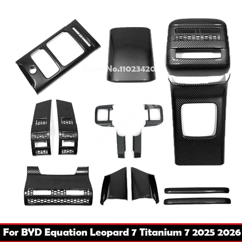 Per BYD Equation Leopard 7 Titanium 7 2025 2026 condizioni d'aria in fibra di carbonio coperchio di uscita pannello del cambio coprivolante