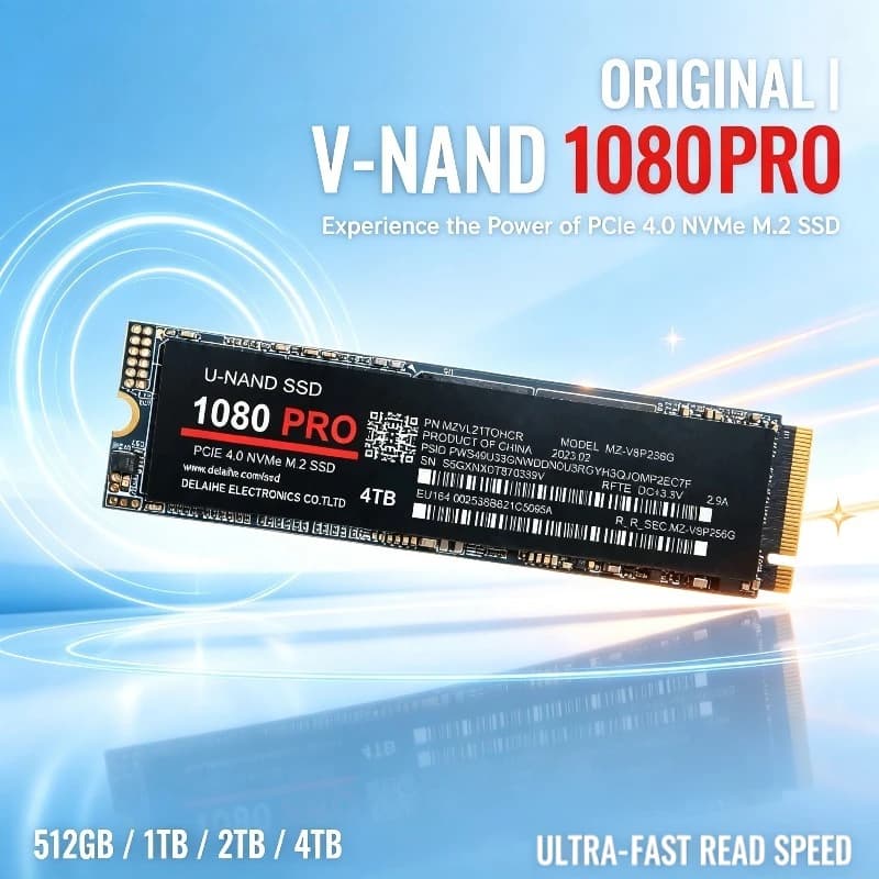 Original 1080PRO M.2 NVMe PCIe 4.0 Internal SSD Up to 7450MB/s High‑Speed Solid State Drive For Laptop Desktop PC