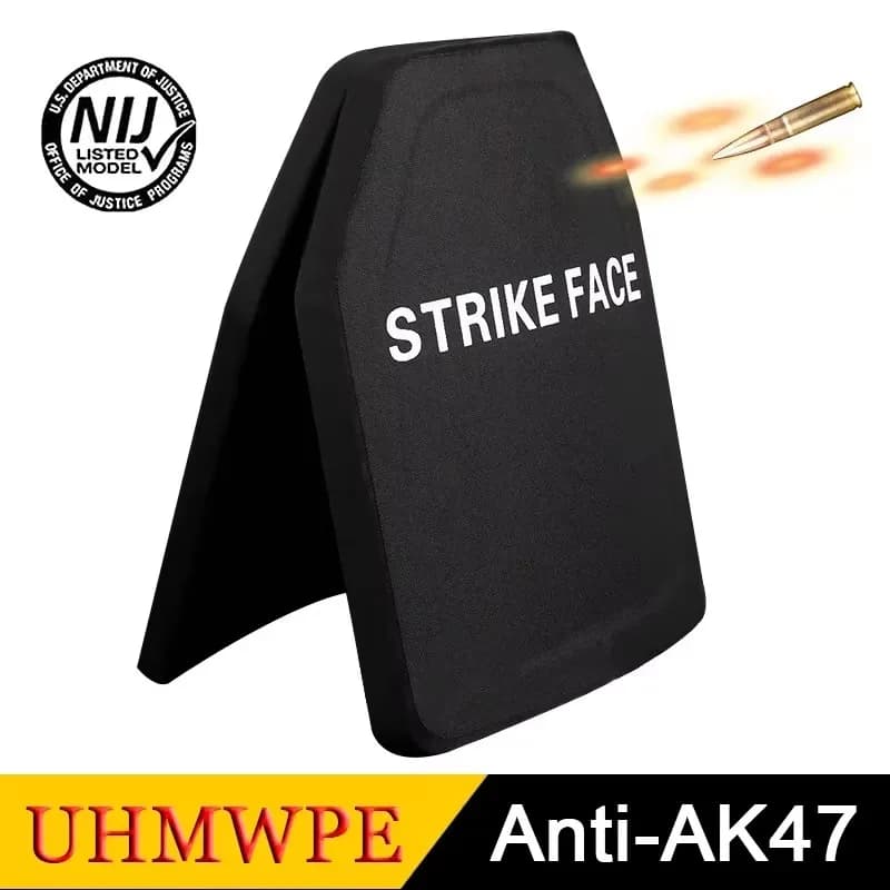 Piastra Antiproiettile NIJ III/NIJ IIIA 10x12 Pollici, Leggera, Tattica, in UHMWPE, per Giubbotto Protettivo