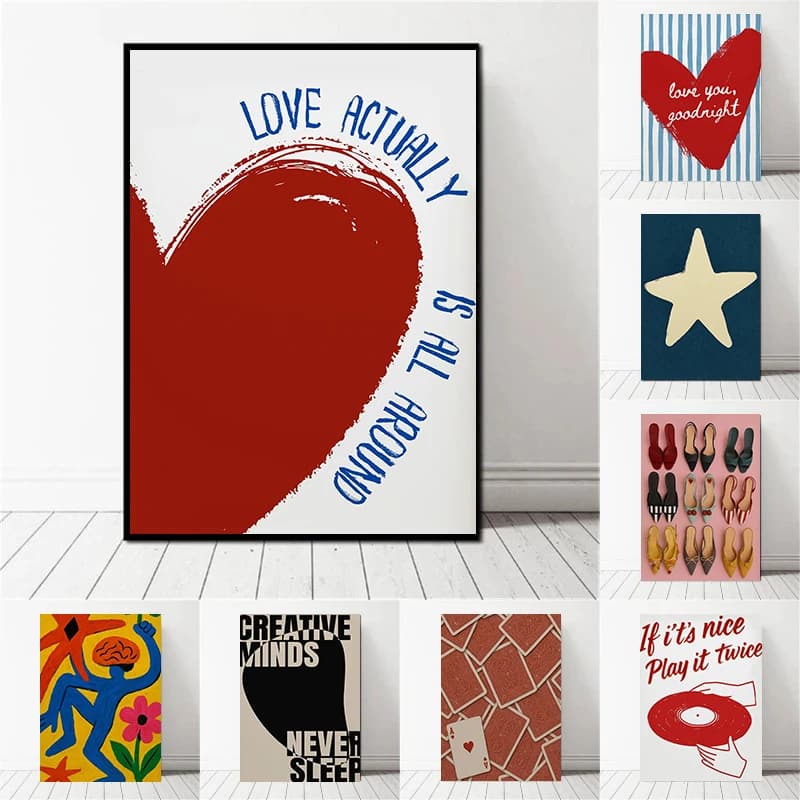 Creative Minimalist Abstract Art Pattern Poster Canvas Printing Office Children's Room Coffee Shop Home Wall Decoration Paint