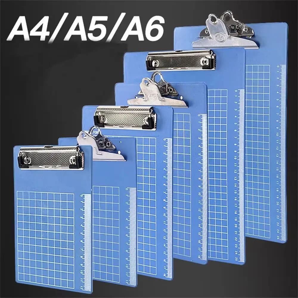 1 pz durevole A4/A5/A6 appunti di scrittura in plastica blu clip file organizzare menu cartella di fatture raccogliere libro materiale scolastico