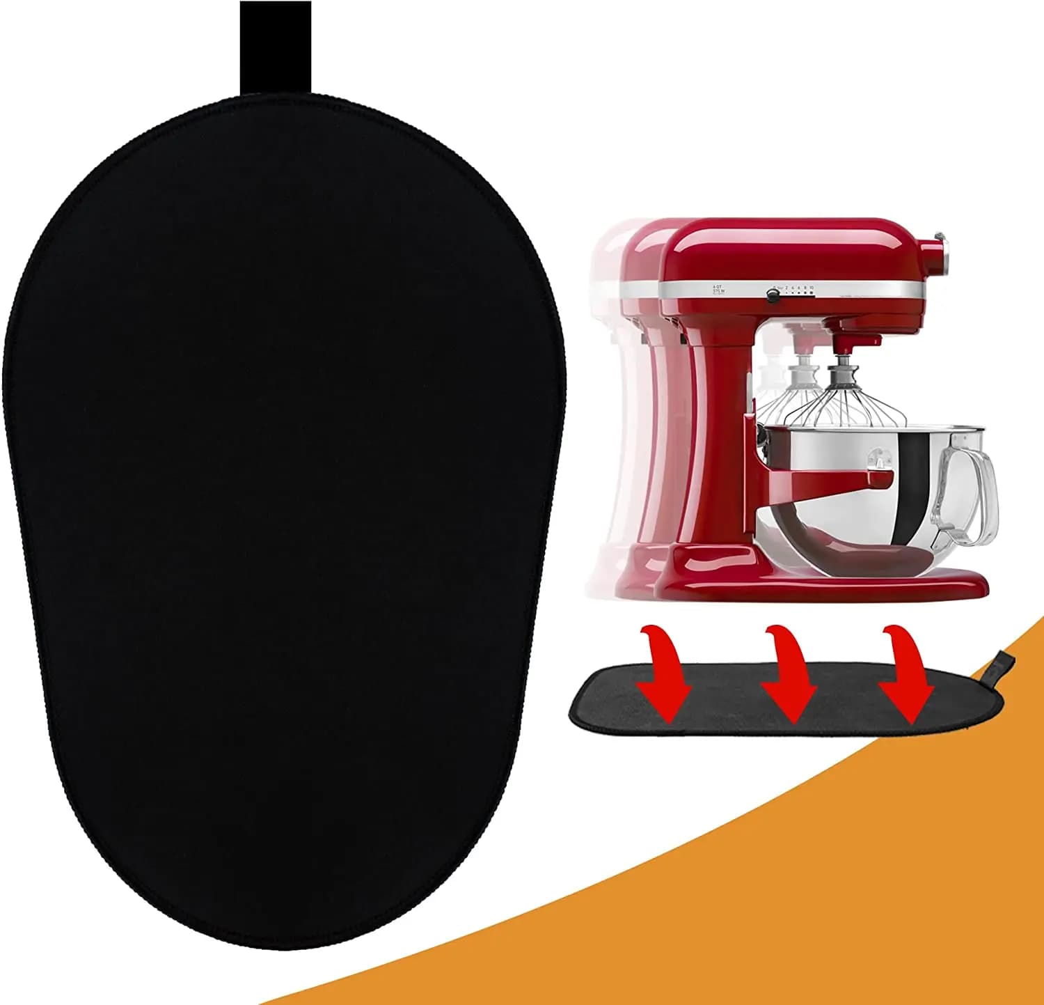 Kitchenaid mixer sliding mat, mixer sliding mat, kitchen accessory compatible with sliding mat for kitchen appliances