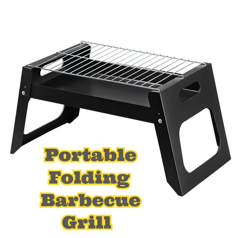 Portable carbon barbecue grill, folding, compact, outdoor, camping stove, courtyard, picnic, gift idea, new product