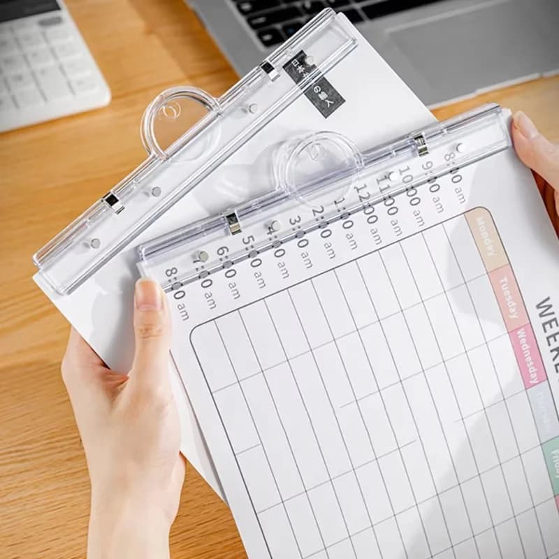 Cartelle di file magnetiche per ufficio Cartelle trasparenti Forte aspirazione Non facile da cadere Cartella di file multifunzionale per forniture per ufficio