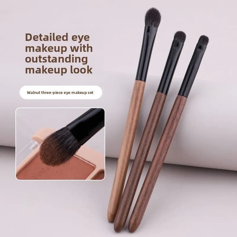 1 pz Pennello Trucco Professionale in Legno Originale per Sfumatura Ombretto - Strumento Cosmetico