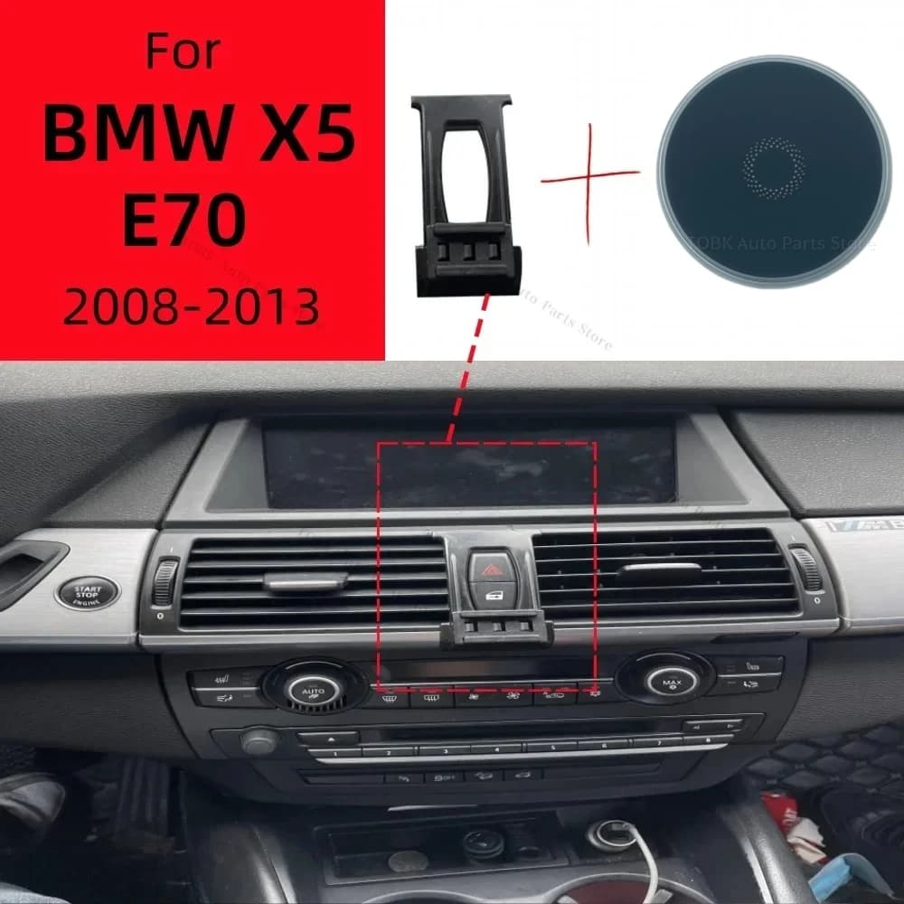 Supporto magnetico per telefono per auto per BMW X5 E70 2008-2013 Ricarica wireless Speciale staffa fissa Base MagSafe Mount antiscivolo