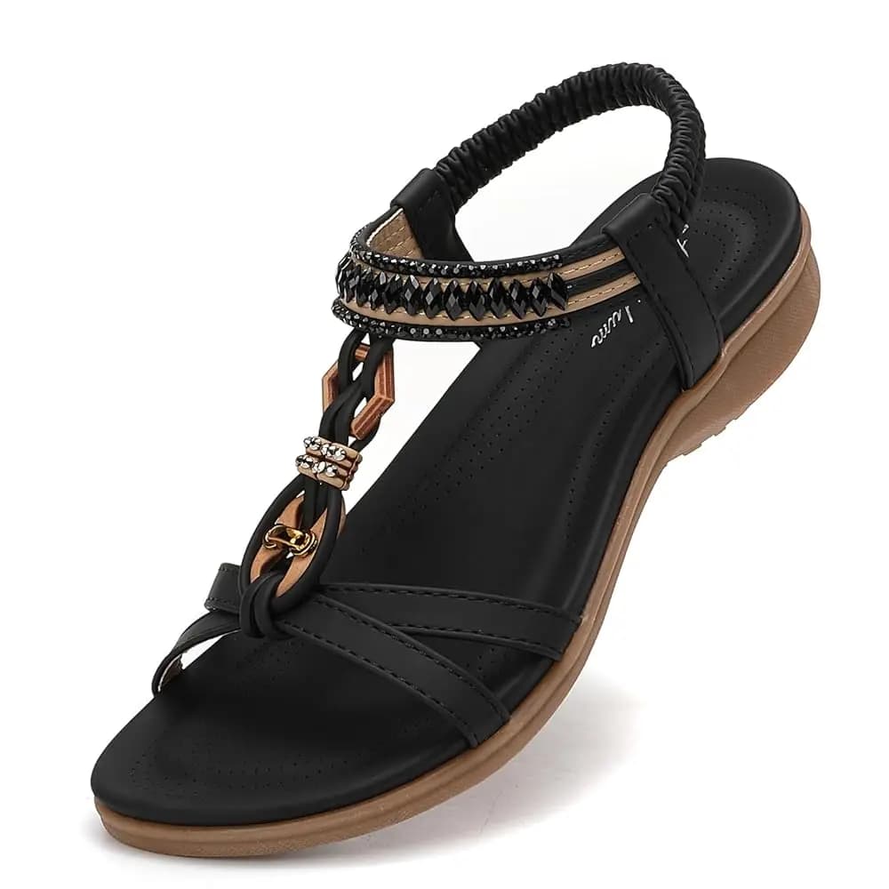 Sandali Littleplum da donna con supporto plantare, estivi, casual, con elastico alla caviglia, infradito, scarpe da passeggio