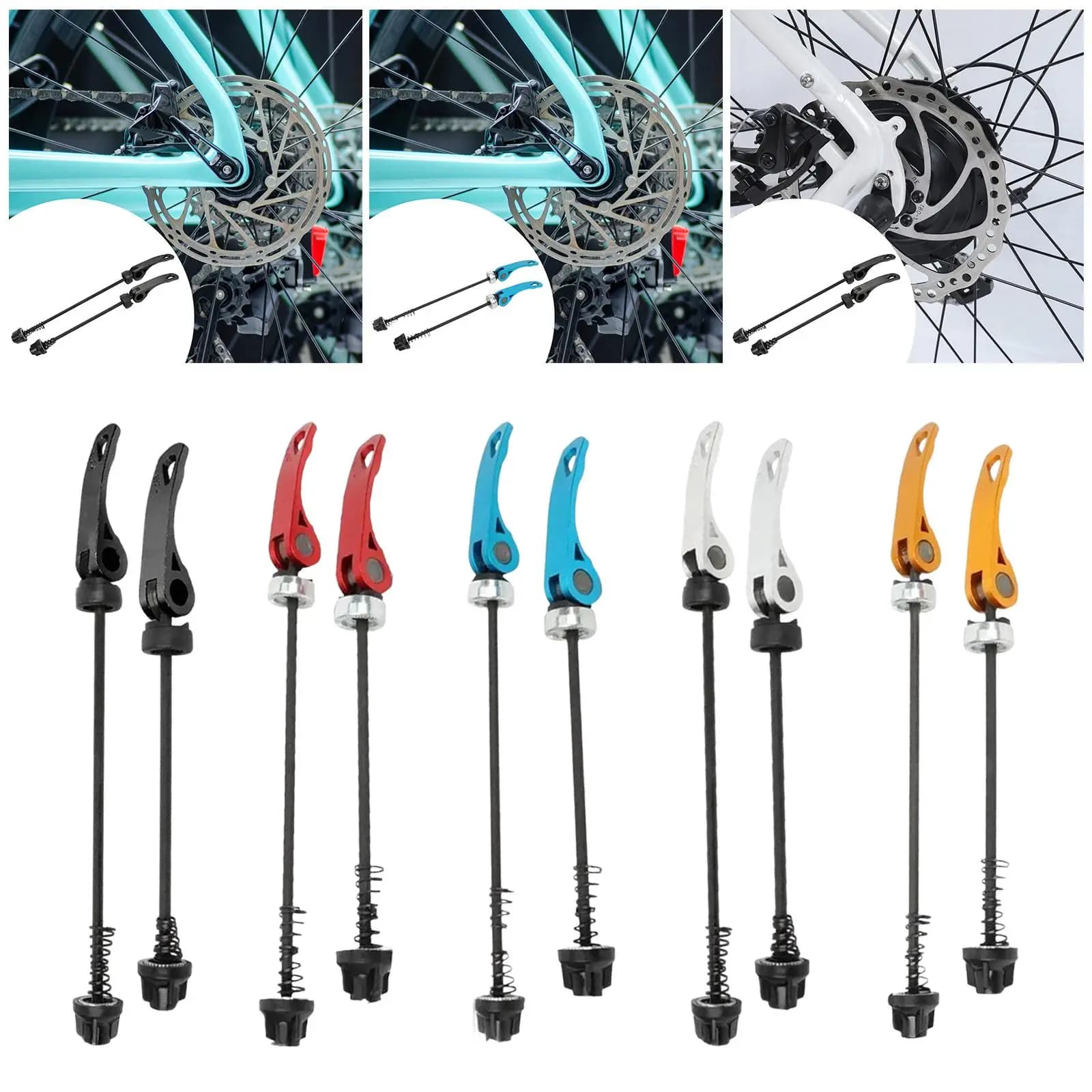 Quick Release Skewers Front and Rear Axle Metal Mountain Bike Parts for Full Suspension Cycling