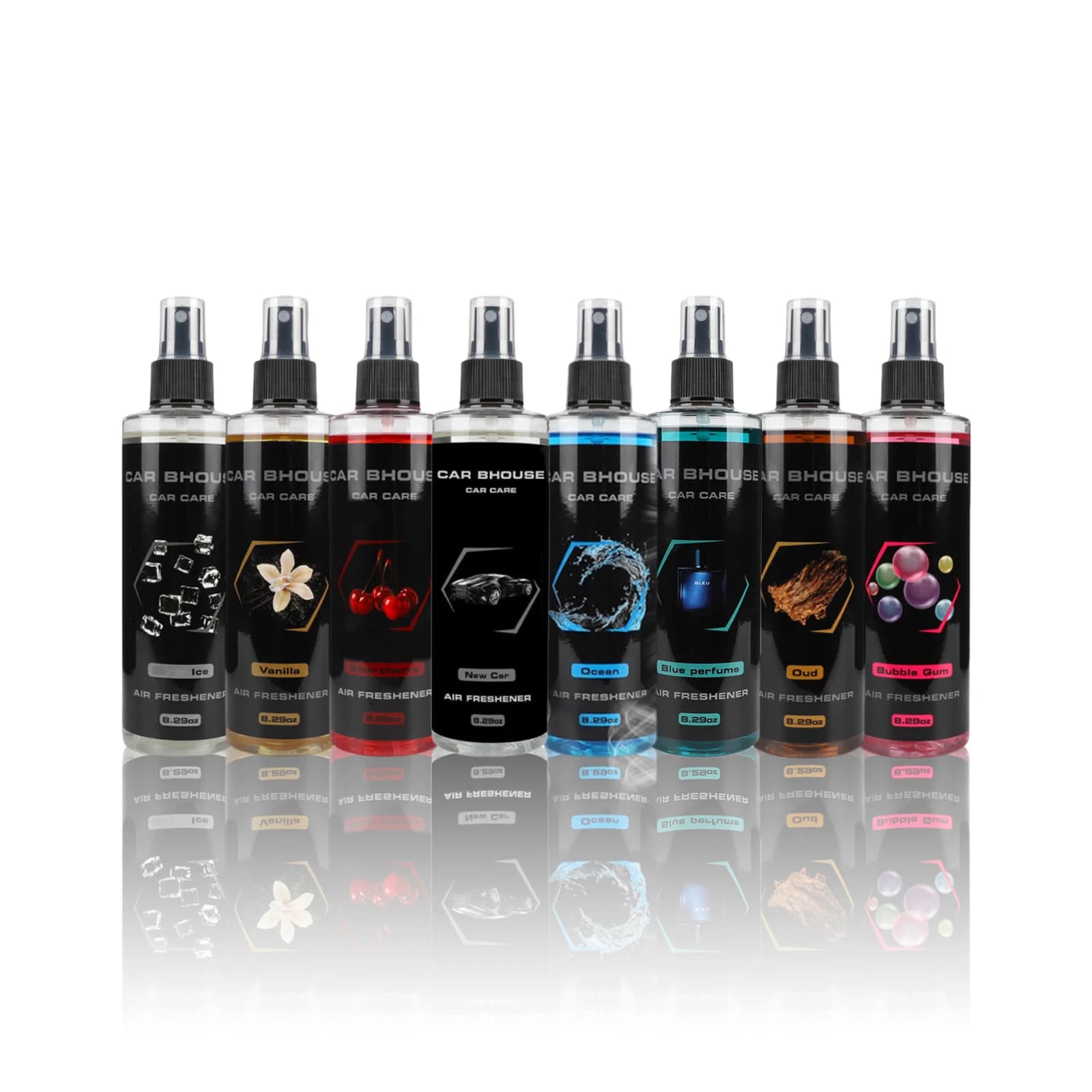 1 Pezzo Spray Deodorante per Auto da 245ml, 8 Fragranze, Eliminatore di Odori a Lunga Durata per Auto e Casa
