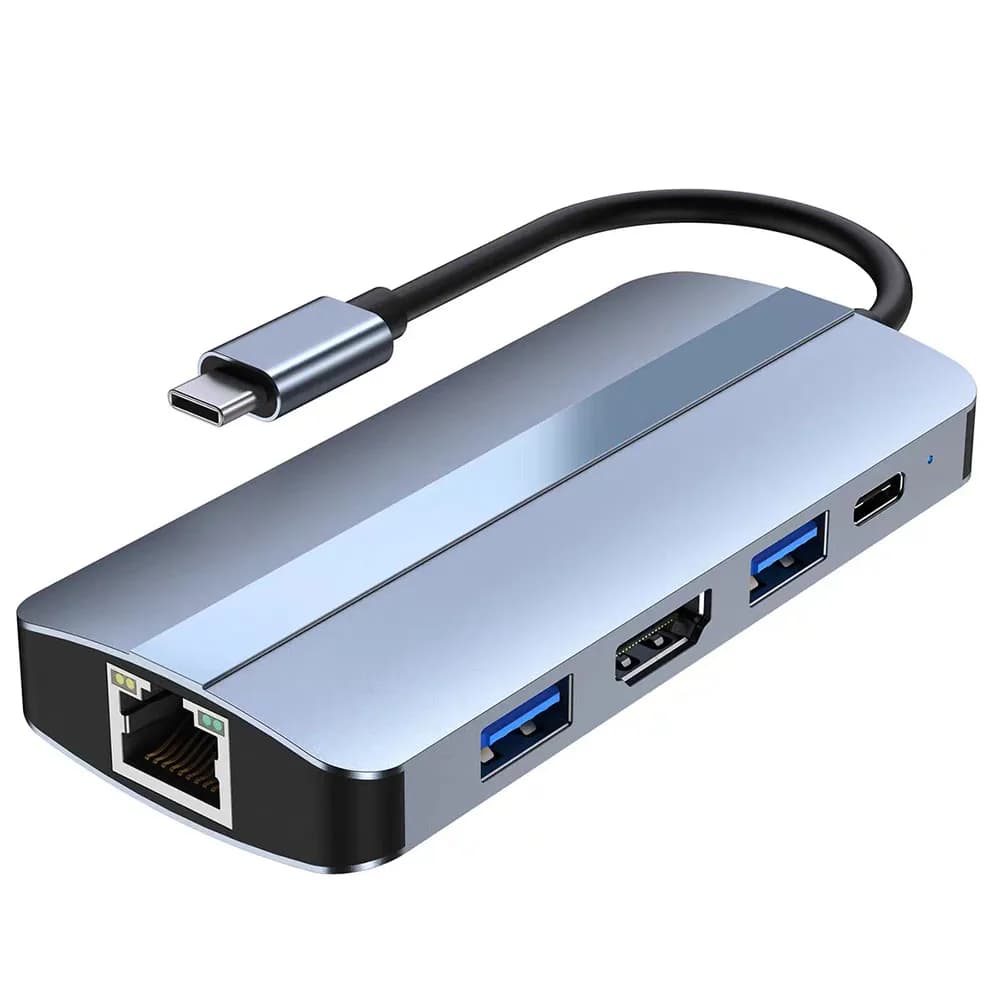 Docking station multiporta per notebook 7 in 1 di tipo C adatta per l'espansione multifunzionale USB dell'interruttore i-Pad