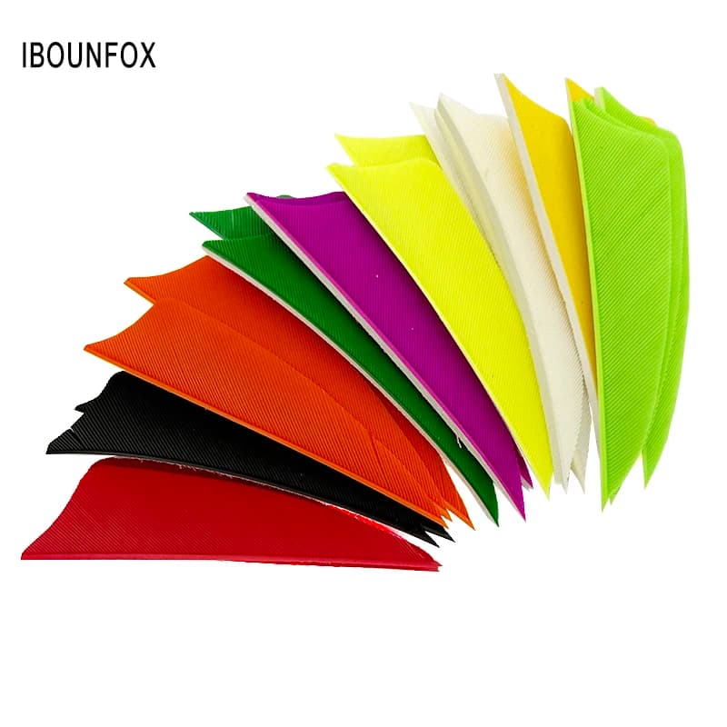 IBOUNFOX 50Pcs 2.5" Archery Fletching Arrow Feather Right Wing Shield Cut Arrow Feathers Vanew for DIY Bow Arrow Accessories