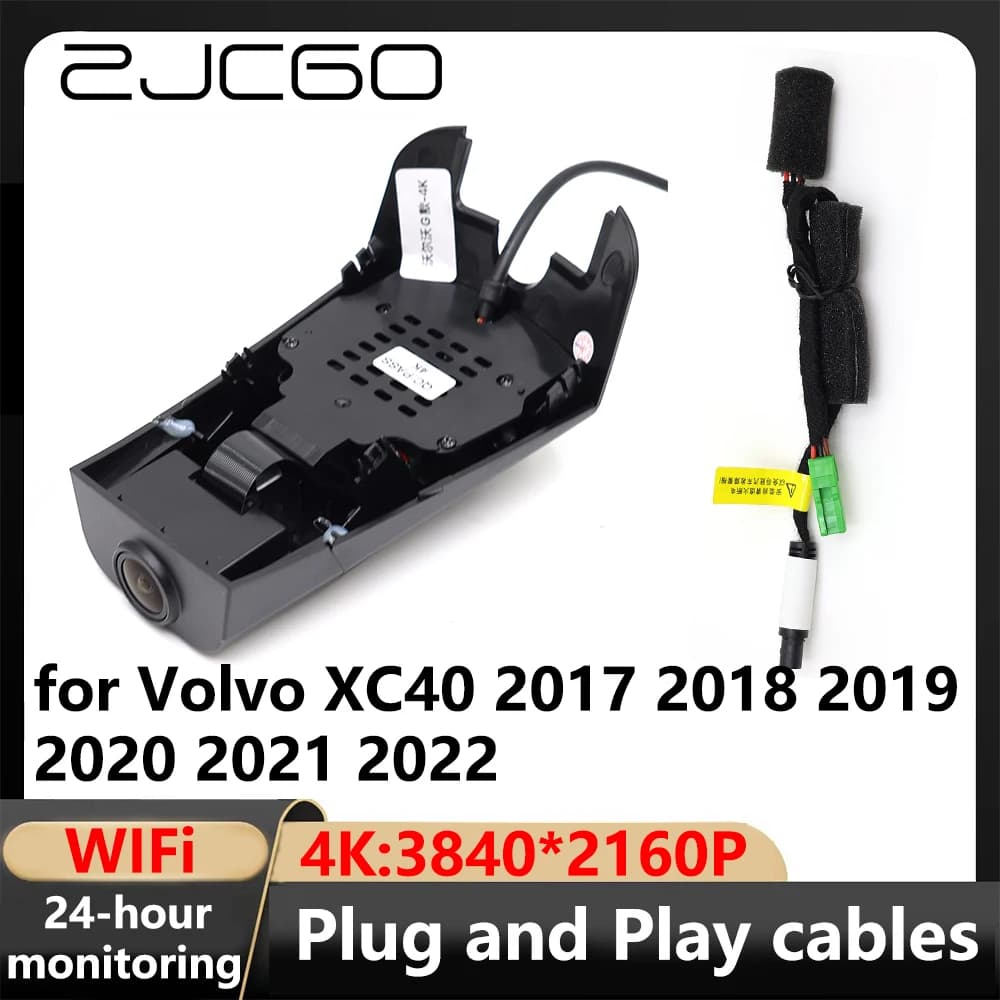 ZJCGO 4K Wifi 3840*2160 Auto DVR Dash Cam VCR for Volvo XC40 2017 2018 2019 2020 2021 2022