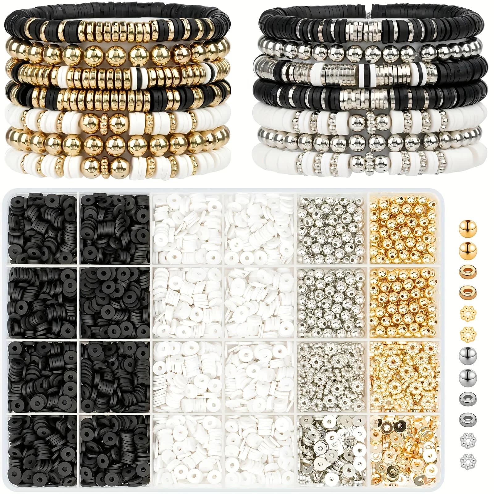 3000pcs Clay Bead Bracelet Set Charm Bracelet Handicraft Set, Women's Birthday Gift Art and Crafts