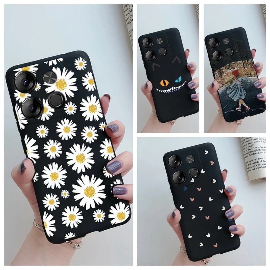 Per Tecno POP 7 POP7 Pro custodia BF6 BF7 custodia morbida in Silicone Daisy antiurto per Tecno Spark GO 2023 SparkGO Bumper Fundas