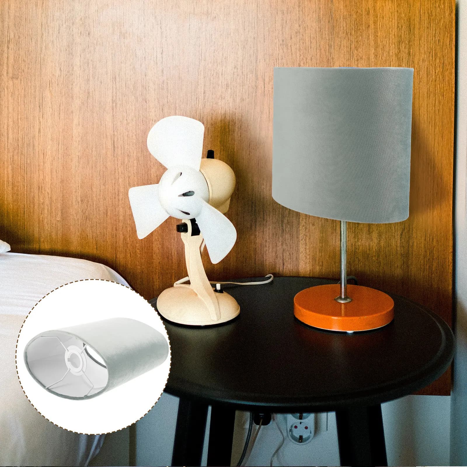 Paralume in tessuto piccolo per lampada da tavolo, forma unica, diffusore di luce morbida, paralume di ricambio per camera da letto e soggiorno