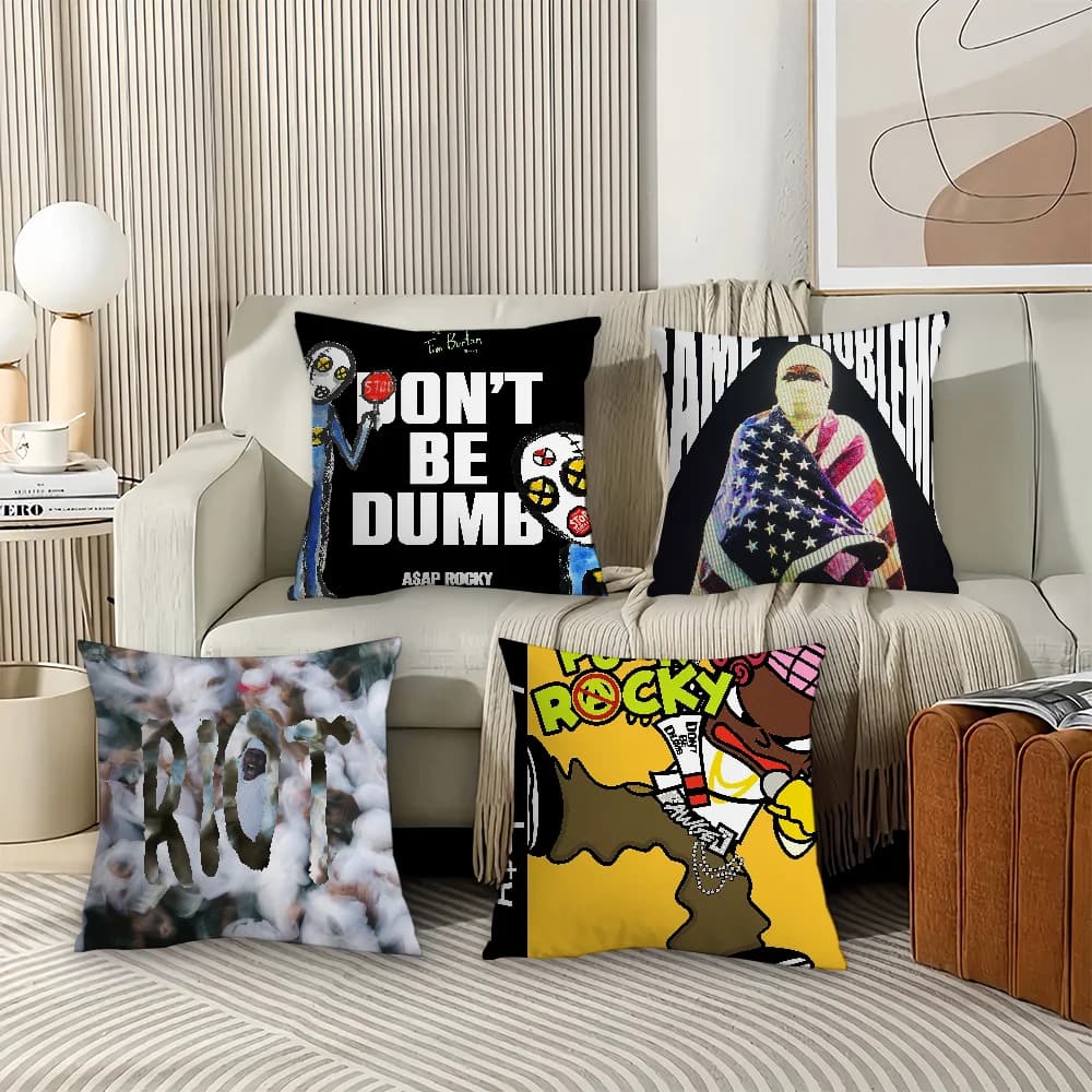 Federa per cuscino Singer A-ASAP R-RockyS Don't Be Dumb, cuscini da ufficio adatti per divano, auto, camera da letto, federa decorativa