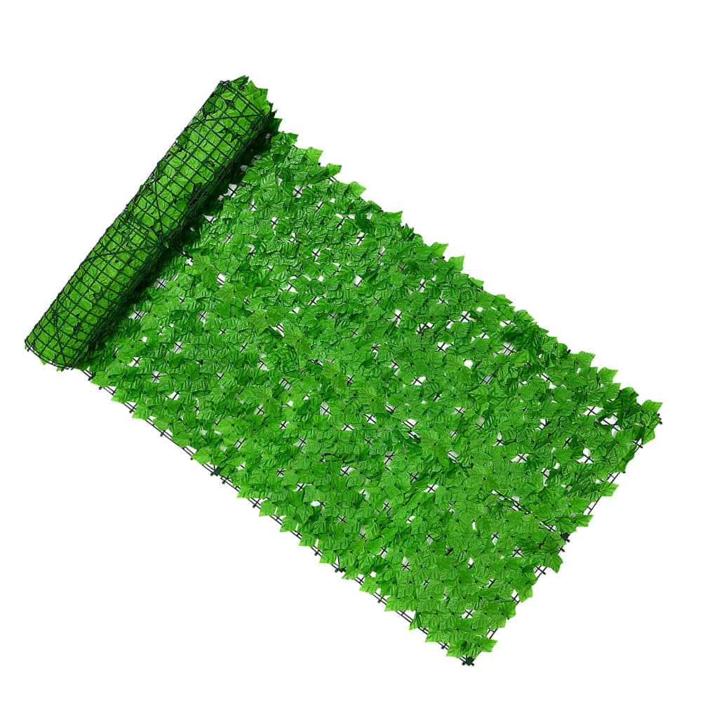 Artificial Green Plant Fence Simulated Leaf Wall Balcony Decoration Faux Trellis Lifelike Garden Screening Faux Leaf Trellis