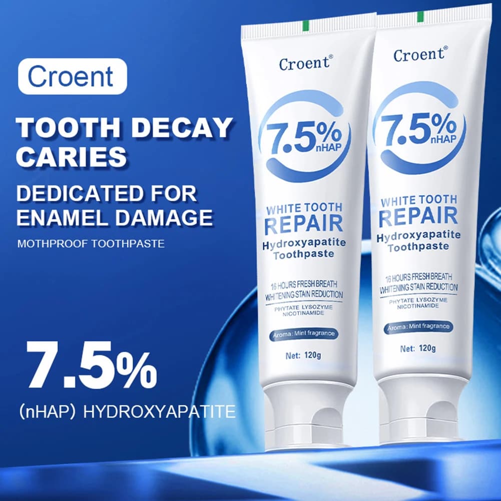 Fluore-free hydrosapatite toothpaste White toothpaste for sensitive teeth