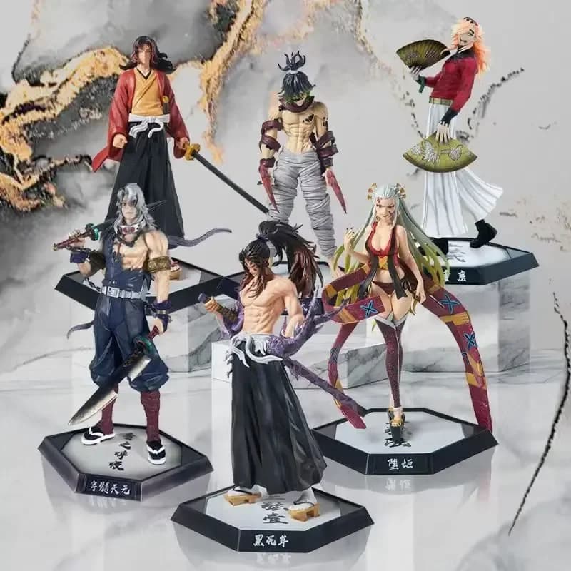 Statuette da Collezione Gk Demon Slayer: Muzan, Daki, Gyutaro, Kokushibo, Dodici Kizuki - Decorazione da Scrivania per Appassionati di Anime