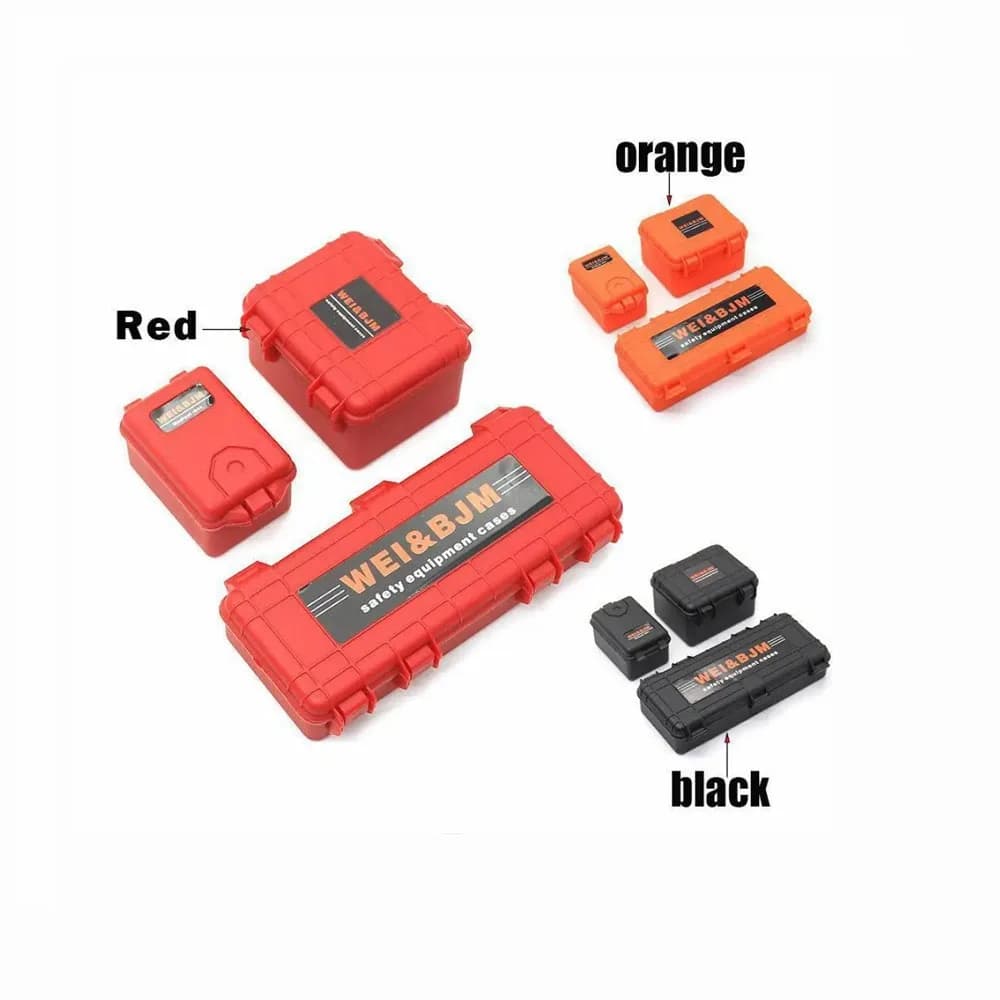 Decorative housing accessory for mini scale storage box equipment for 1/18 1/24 RC Crawler Car Axial SCX24 FCX24 Enduro24 TRX4M