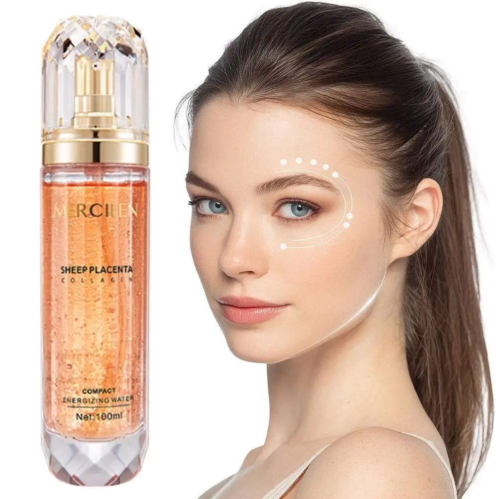 Collagen Essence of Placenta of Pecora Mercilen, Water Energizing Illuminant and Radiant, Water for Face, Hydrating Essence
