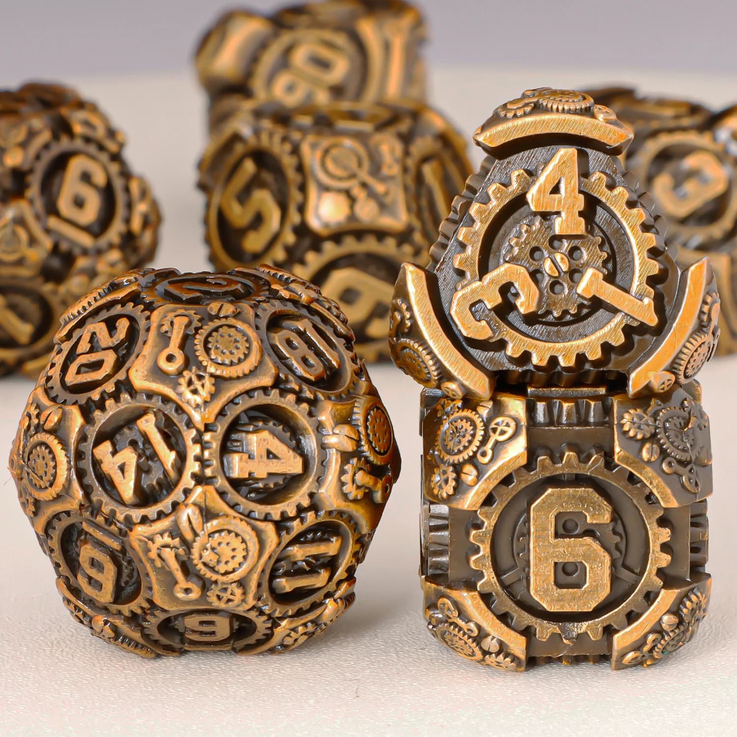 Set di Dadi in Metallo, Dadi Poliedrici per Giochi di Ruolo D&D e Dadi per Dungeons & Dragons, Regalo per Appassionati di RPG