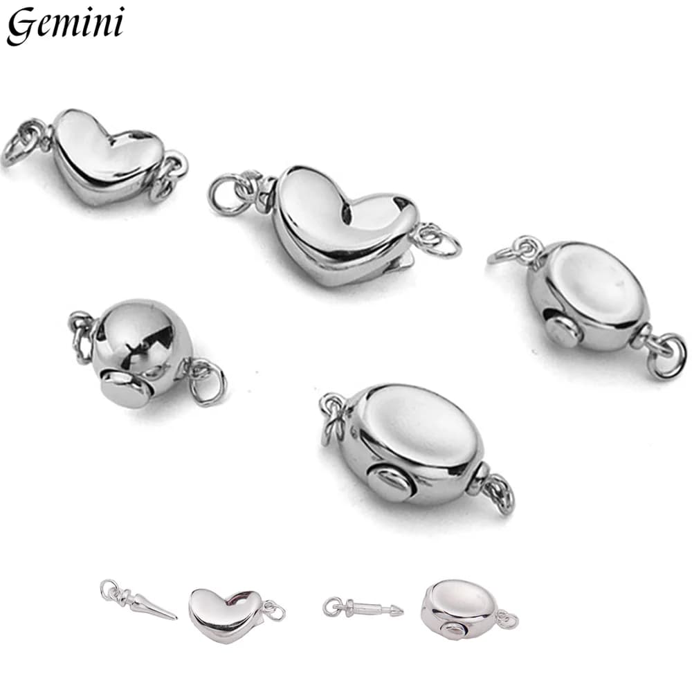 2 pezzi in argento sterling 925 a forma di barca lingotto fibbia connettore fermagli per braccialetto fai da te collana creazione di gioielli risultati di forniture