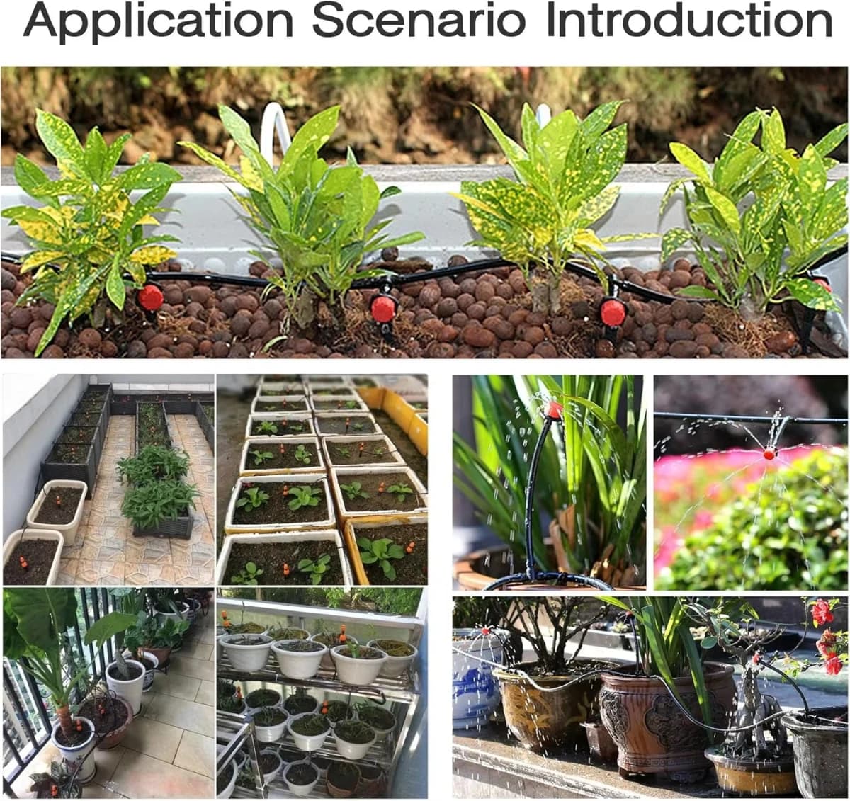 Tubo di Distribuzione Nero da 5m per Qualsiasi Giardino, Tubo per Irrigazione a Goccia Perfetto per Sistemi di Irrigazione Fai-da-Te