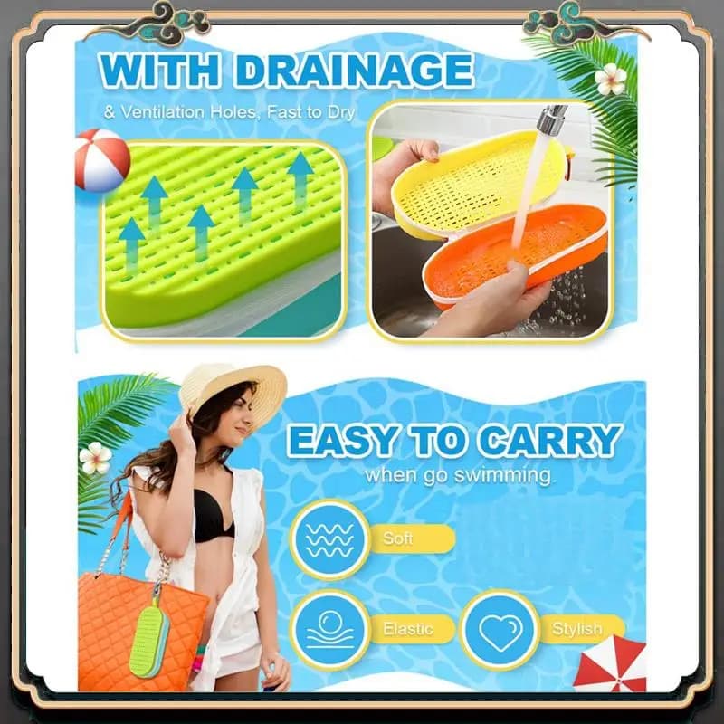 Custodia per occhiali da nuoto premium da 2 pezzi per occhiali da nuoto Custodie protettive in silicone con custodia per occhiali da sole con cerniera con foro di scarico