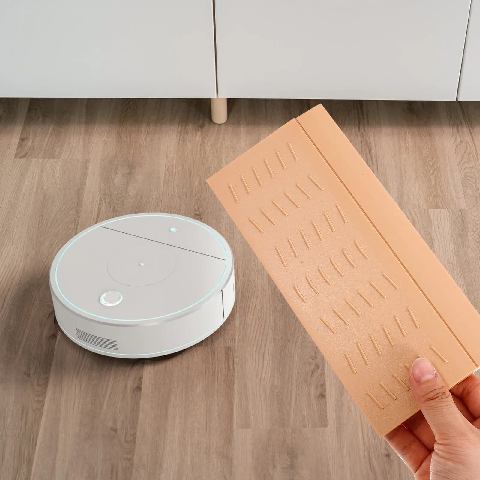 Plastic Threshold Ramp Pad for Robot Vacuum Cleaner Lightweight Portable Anti-Skid Door Entry Ramp Suitable for Sweeping Robot