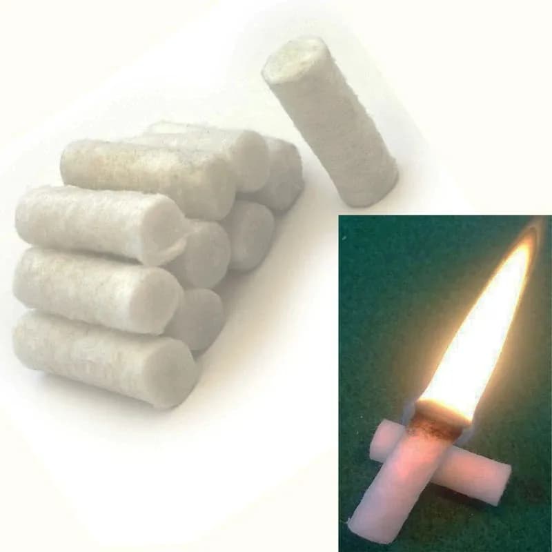 Waxed Cotton Fire Starter Sticks Ideal Outdoor Fire Lighting Tool Reliable Charcoal Ignition Aid Camping Hiking BBQ Survival