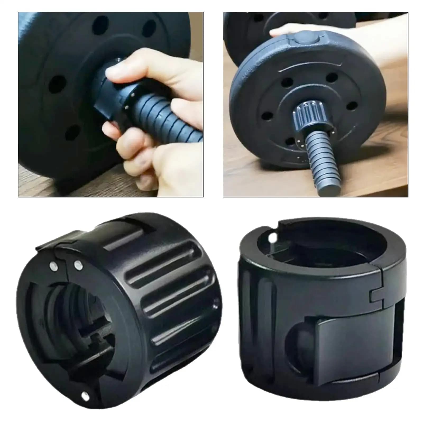 Quick Release Barbell Clamps Anti-slip Fitness Bar Plate Locks Portable Weight Bar Collars for Gym Barbell Equipment
