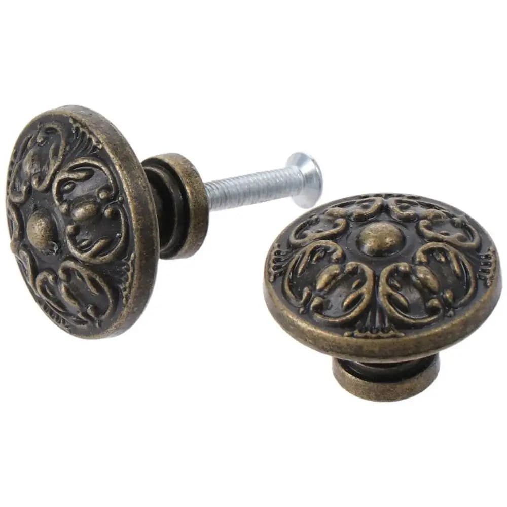 Maniglie per bagno in ottone, pomelli rotondi a foro singolo in bronzo per armadi, porte di magazzini, porte in vetro e porte da giardino